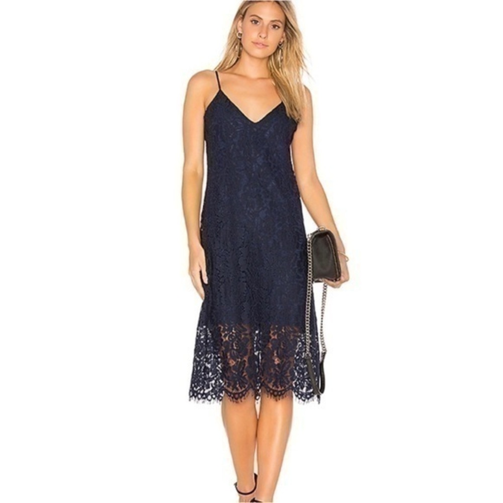 Chaser Vintage Purple lace midi dress Size XS EUC